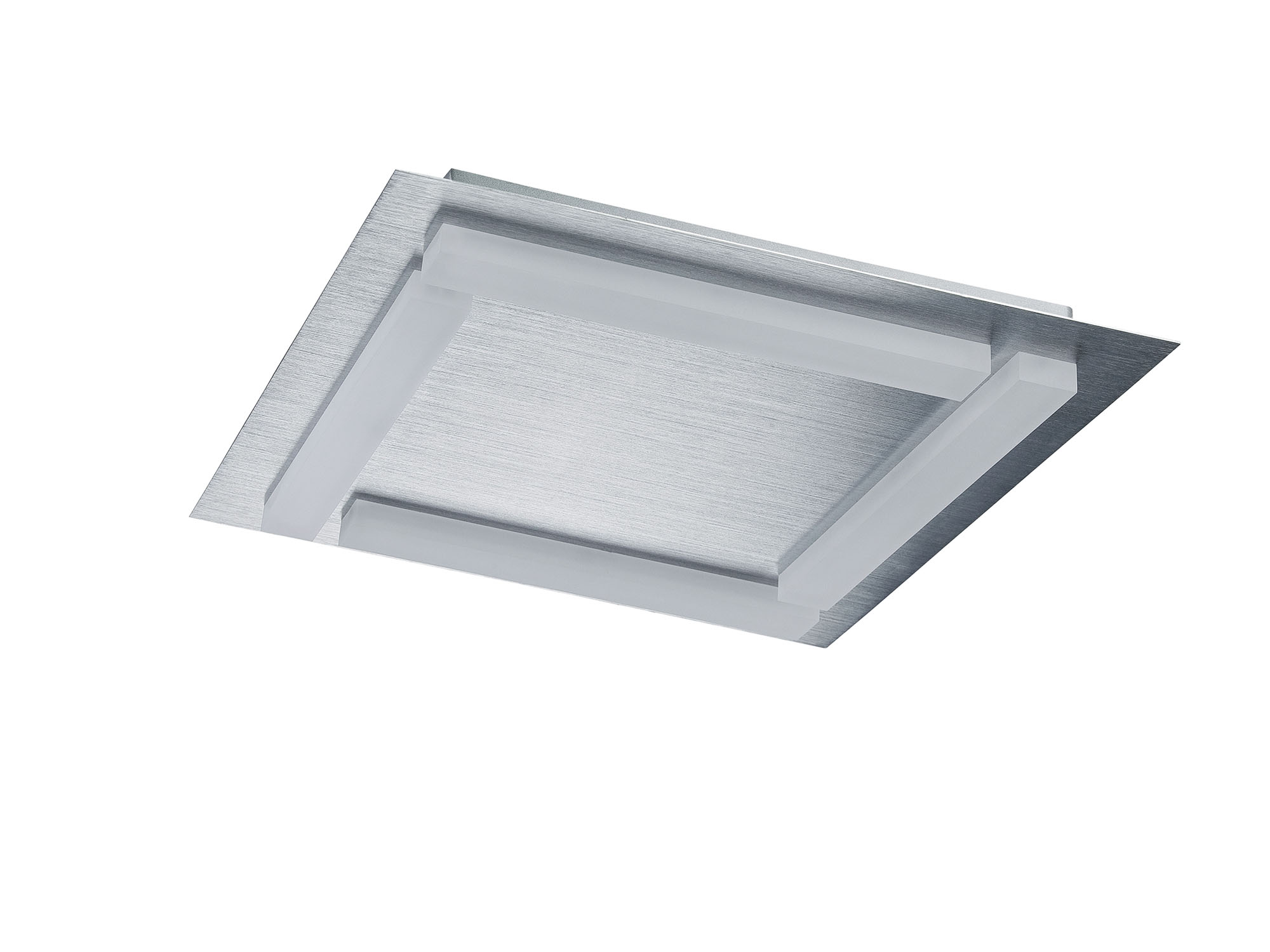 M8311/1  Verona 20W LED Square  Flush Ceiling Light Satin Aluminium